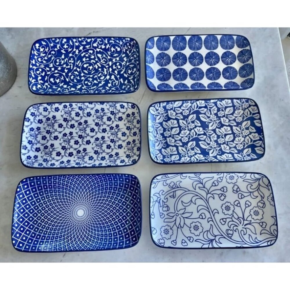 New Ceramic 8 inch Rectangular Salad Plates, Dinner Plates, Pasta Dessert Plates